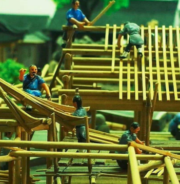 古人沒有建筑電動葫蘆如何搭建腳手架